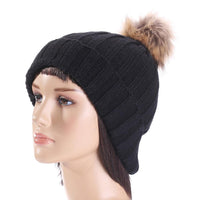 Hairball Winter Knitted Beanies  Hat For Women - sparklingselections