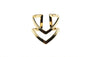 V-Shaped Women Half Opened Adjustable Vintage Ring