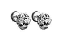 Women's Gothic Skull Rhinestone Stud Earrings Christmas Jewelry - sparklingselections