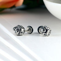 Women's Gothic Skull Rhinestone Stud Earrings Christmas Jewelry - sparklingselections