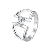 New Arrival Trendy Round Style Women Silver Rings