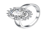 Fashion White Round Crystal Cubic Zirconia Ring - sparklingselections