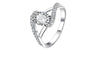 White Cubic Zirconia Silver Plated Rhinestone Crystal Ring (7)