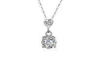Women's Silver Heart Shaped Necklace - sparklingselections