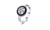 New Silver Plated Flower Shape Nickle Free Ring (7) - sparklingselections