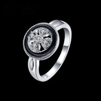New Silver Plated Flower Shape Nickle Free Ring (7) - sparklingselections