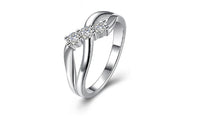 New Silver Plated White Women Anti Allergic Ring (7,8) - sparklingselections