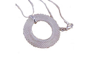 Women's Simple Mesh Circle Necklace - sparklingselections