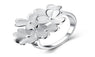 Silver Plated Flower Shape Cute Ring (7,8)