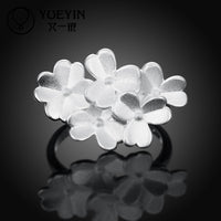 Silver Plated Flower Shape Cute Ring (7,8) - sparklingselections