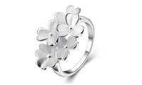 Silver Plated Flower Shape Cute Ring (7,8) - sparklingselections