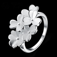 Silver Plated Flower Shape Cute Ring (7,8) - sparklingselections