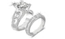 Round Cut Genuine Sterling Silver Wedding Ring for Women