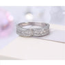 Women Heart Shape Zircon Romantic Style  Ring