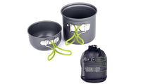 Outdoor Aluminium Pots Pans Bowls with  handle Camping Cookware Set - sparklingselections