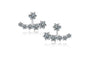 Sterling Silver Shiny Cubic Crystal Beads Stud for Women