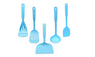 Blue Coated Food Grade Cookware Spatula Scraper Colander Spoon Set