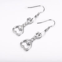 Infinity Love Crystal Drop Earrings For Women - sparklingselections