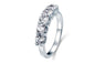 Five Stone Solid Sterling Silver Ring For Women