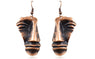 Retro Stereoscopic Face Drop Bronze Earrings