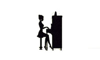 Piano Player Cartoon Creative Vinyl Switch Sticker - sparklingselections