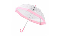 Plastic EVA Transparent Lovely Princess Rain Parasol Pink Umbrella - sparklingselections