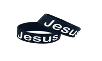 Unisex Wide Band Jesus Is My Savior Silicone Bracelet - sparklingselections