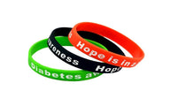 Hope is in A Cure Diabetes Awareness Silicone Wristband - sparklingselections
