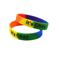 It's Okay Motivation Silicone Wristband Bracelet - sparklingselections