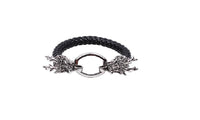 Punk Men Dragon Head Serpentine Leather Bracelet - sparklingselections