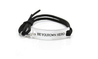 Punk Style Leather Rectangle Inspirational Words Buckle Bracelet - sparklingselections