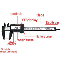 Digital Electronic Vernier Caliper Gauge Micrometer Measuring Tool - sparklingselections