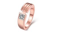 Copper Inlaid Crystal Rose Gold Plated Ring (8) - sparklingselections