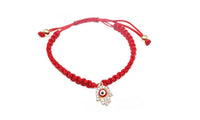 Handmade Hamsa Hand Eye Charm Bracelet - sparklingselections