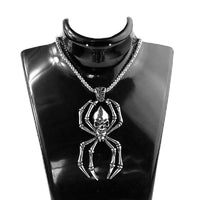 New Trendy Women's Fashion Retro Stainless Steel Big Spider Pendant Necklace For Wedding, Engagement, Girls Gifts Jewelry - sparklingselections