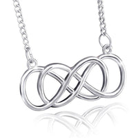 Forever Love Double Infinity Pendant Necklace - sparklingselections