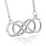 Forever Love Double Infinity Pendant Necklace