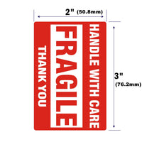 Roll Labels Fragile Tapes 2"x3" Handle With Care Stickers - sparklingselections