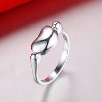 Lover Rings Silver Shape Jewelry Valentine's Gift Wedding - sparklingselections