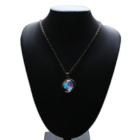 Valentine's Day Sky Double-sided Transparent Glass Ball Pendant Necklace - sparklingselections