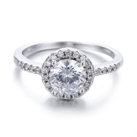 Silver Plated Rings for Women Wedding Bridal Engagement Ring - sparklingselections