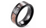 Multicolor Vintage CZ Wedding Ring Fashion Love Heart Big Black Ring, Size 8