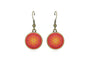 High Quality Glass Bronze Color Drop Earrings