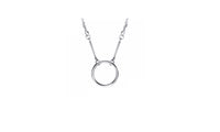 Smooth Sterling Silver Loop Pendants Necklace - sparklingselections