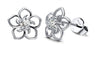 Silver Clear Cubic Zircon Stud Earrings For Women