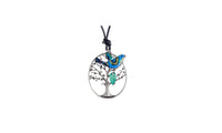 Tree and Bird Long Pendant Necklaces For Women - sparklingselections