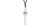 Stylish Leather Flower Shape White Women Pendant Necklace - sparklingselections