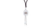 Stylish Leather Flower Shape White Women Pendant Necklace