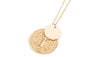 Mary Round Gold-color Catholic Religious Jesus Pendant Necklace
