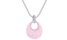 Simple Style Zircon Tears Shape Pink Ceramic Pendant Necklace